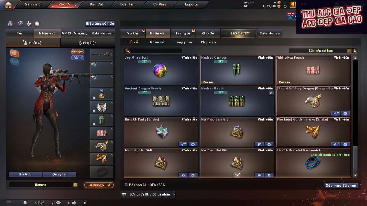 shop acc cf uy tin gia re